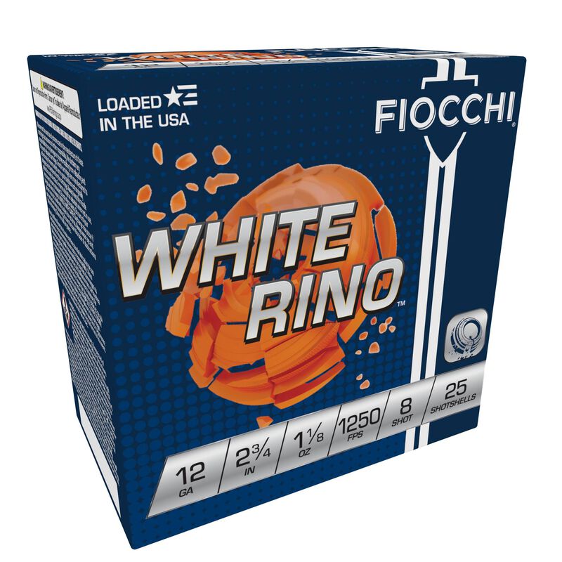 White Rino, 12 Gauge, 8 Shot, 2-3/4 in, 1 1/8 oz, 1250 fps