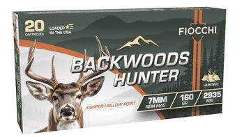 Backwoods Hunter, 7mm Rem Mag, 160 Grain, Copper HP, 2935 fps