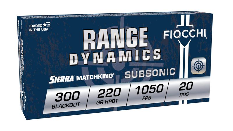 Range Dynamics Rifle, 300 Blackout, 220 Grain, Sierra&reg; MatchKing&reg; HP Boat-Tail, 1020 fps