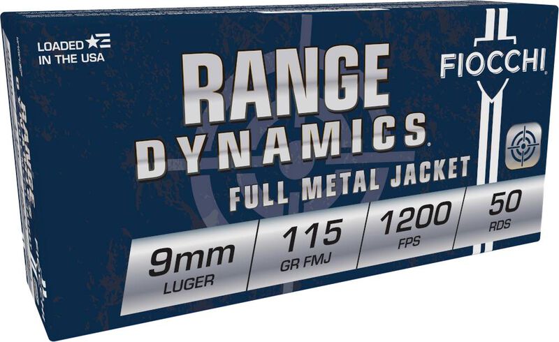 Range Dynamics Handgun, 9mm Luger, 115 Grain, Full Metal Jacket, 1200 fps