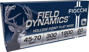 Field Dynamics Big Game, 45-70 Government, 300 Grain, HP Flat Nose, 1900 fps