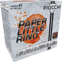 Paper Little Rino, 12 Gauge, 8 Shot, 2-3/4 in, 1 oz, 1250 fps