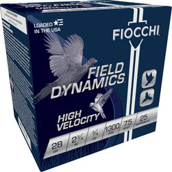 Field Dynamics High Velocity, 28 Gauge, 7.5 Shot, 2-3/4 in, 3/4 oz, 1300 fps