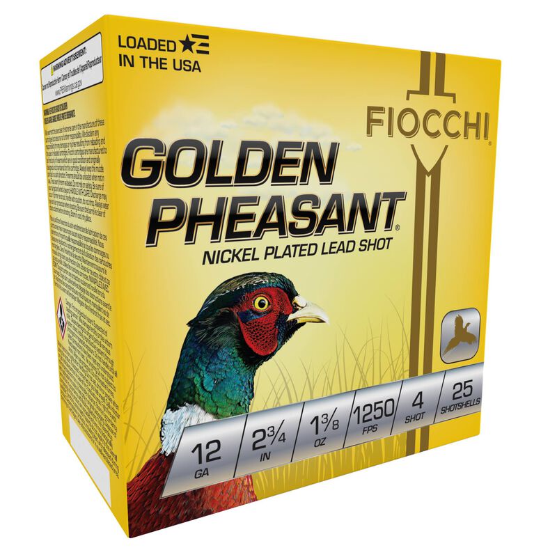 Golden Pheasant, 12 Gauge, 4 Shot, 2-3/4 in, 1 3/8 oz, 1250 fps