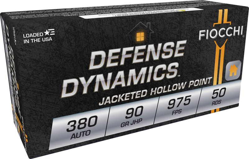 Defense Dynamics, 380 Auto, 90 Grain, Jacketed Hollow Point, 975 fps