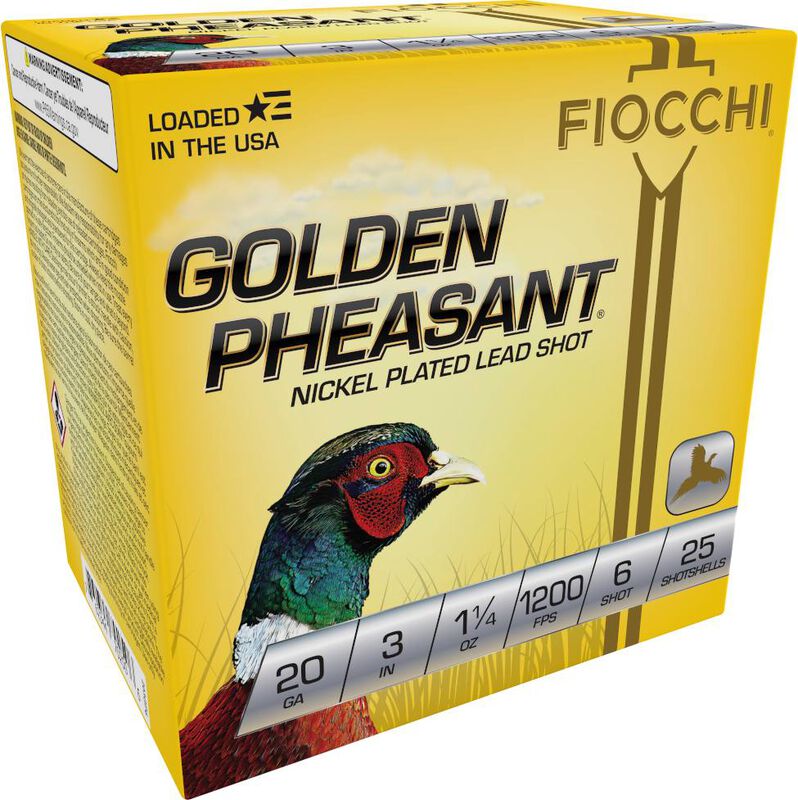 Golden Pheasant, 20 Gauge, 6 Shot, 3 in, 1 1/4 oz, 1200 fps