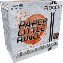 Paper Little Rino, 12 Gauge, 7.5 Shot, 2-3/4 in, 1 oz, 1250 fps