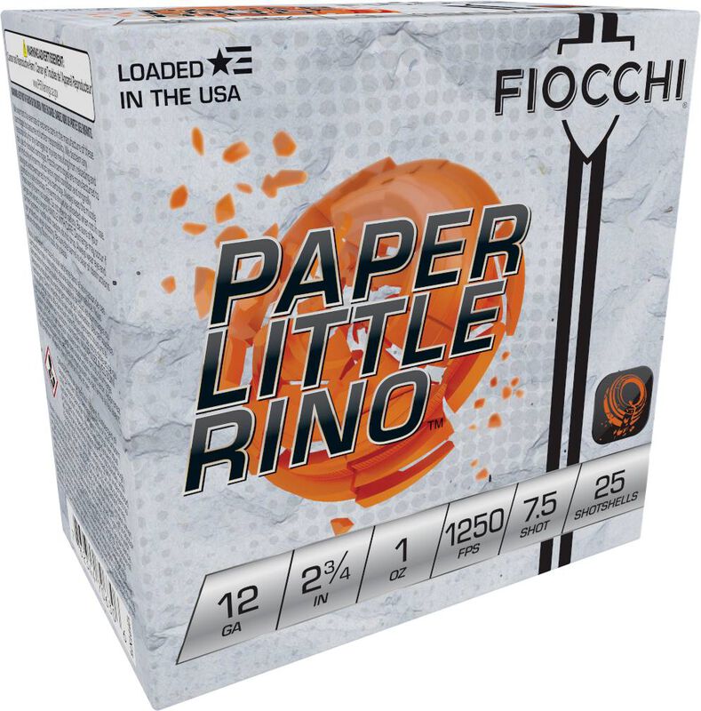 Paper Little Rino, 12 Gauge, 7.5 Shot, 2-3/4 in, 1 oz, 1250 fps