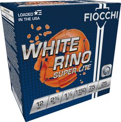 White Rino Super Lite, 12 Gauge, 7.5 Shot, 2-3/4 in, 1 1/8 oz, 1150 fps