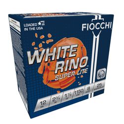 White Rino Super Lite, 12 Gauge, 8 Shot, 2-3/4 in, 1 1/8 oz, 1150 fps