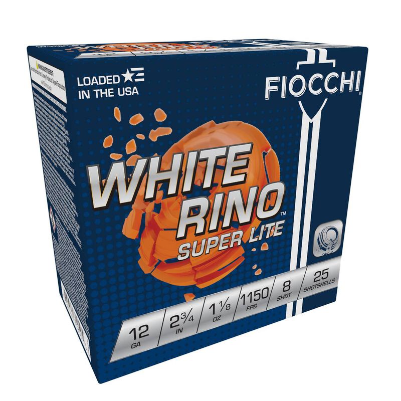 White Rino Super Lite, 12 Gauge, 8 Shot, 2-3/4 in, 1 1/8 oz, 1150 fps