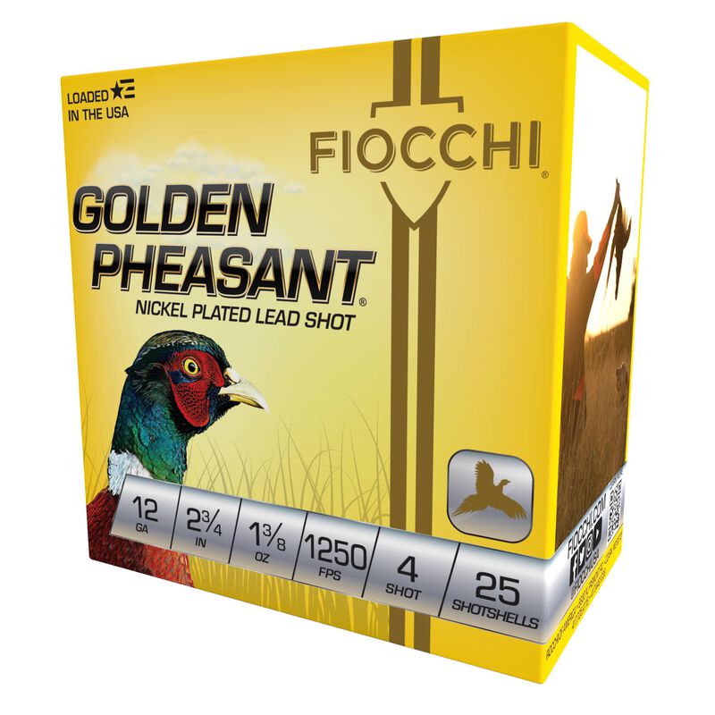 Golden Pheasant, 12 Gauge, 4 Shot, 2-3/4 in, 1 3/8 oz, 1250 fps