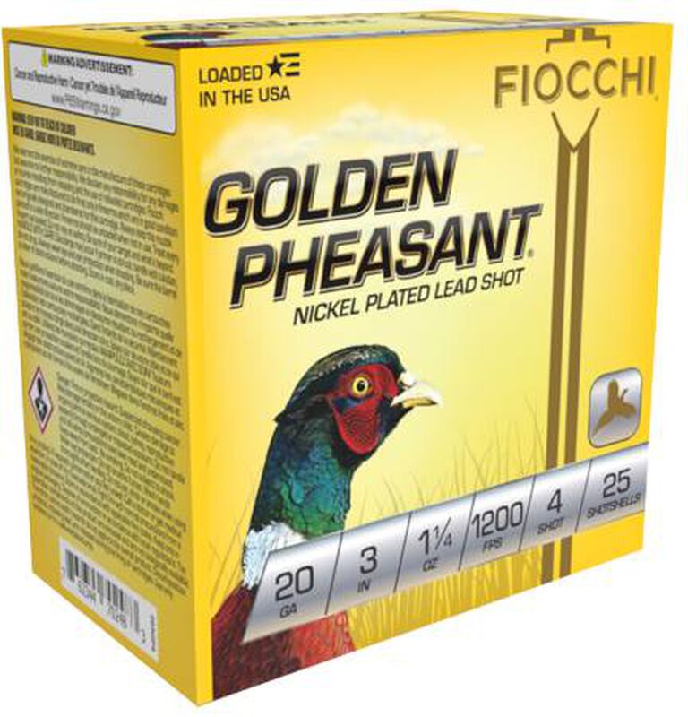 Golden Pheasant, 20 Gauge, 4 Shot, 3 in, 1 1/4 oz, 1200 fps