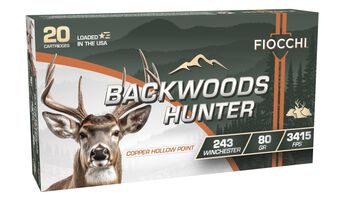 Backwoods Hunter, 243 Win, 80 Grain, Copper HP, 3415 fps