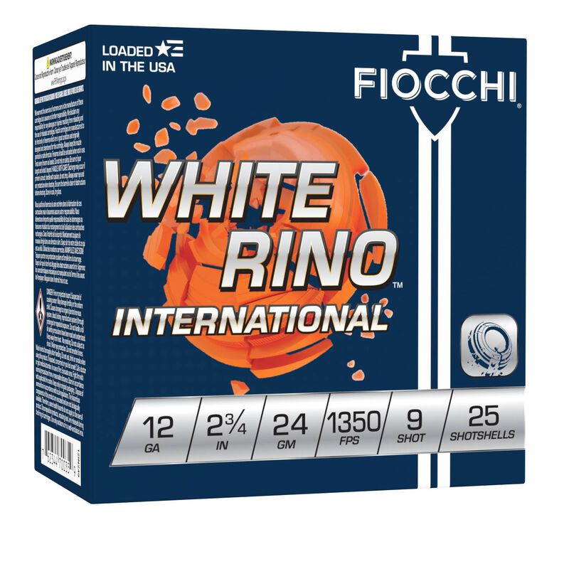 White Rino International, 12 Gauge, 9 Shot, 2-3/4 in, 24 grams, 1350 fps