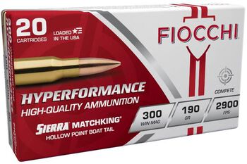 Hyperformance Match, 300 Win Magnum, 190 Grain, Sierra&reg; MatchKing&reg; HP Boat-Tail, 2900 fps
