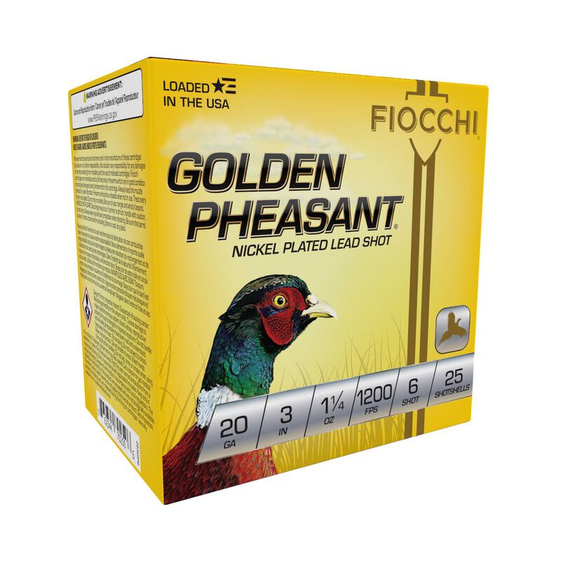 Golden Pheasant, 20 Gauge, 6 Shot, 3 in, 1 1/4 oz, 1200 fps