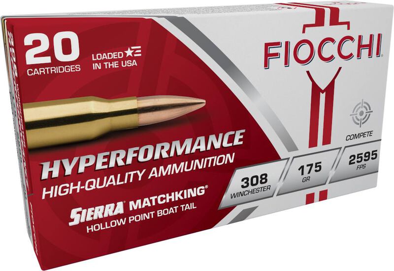 Hyperformance Match, 308 Win, 175 Grain, Sierra&reg; MatchKing&reg; HP Boat-Tail, 2595 fps