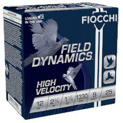 Field Dynamics High Velocity, 12 Gauge, 9 Shot, 2-3/4 in, 1 1/4 oz, 1330 fps