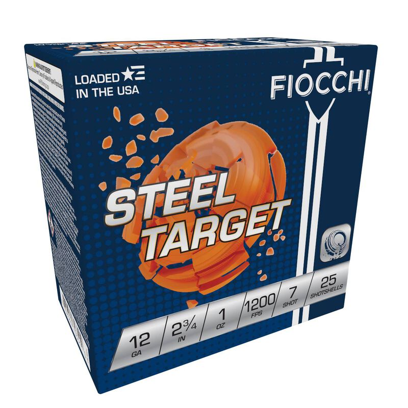 Steel Target, 12 Gauge, 7 Shot, 2-3/4 in, 1 oz, 1200 fps
