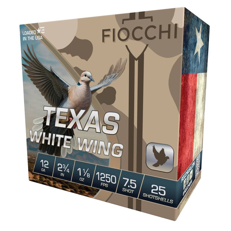 Texas White Wing, 12 Gauge, 7.5 Shot, 2-3/4 in, 1 1/8 oz, 1250 fps