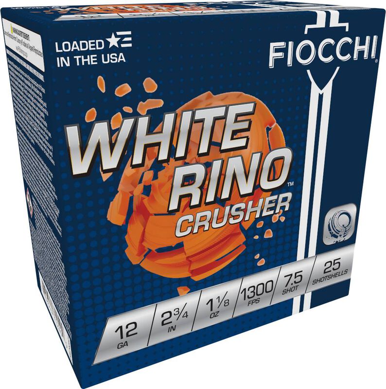 White Rino Crusher, 12 Gauge, 7.5 Shot, 2-3/4 in, 1 1/8 oz, 1300 fps