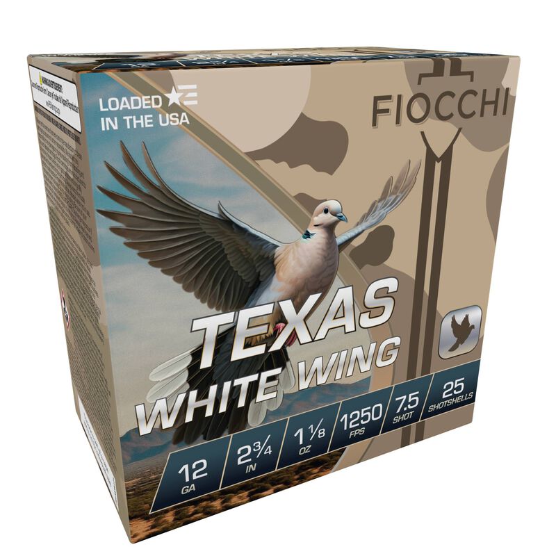 Texas White Wing, 12 Gauge, 7.5 Shot, 2-3/4 in, 1 1/8 oz, 1250 fps