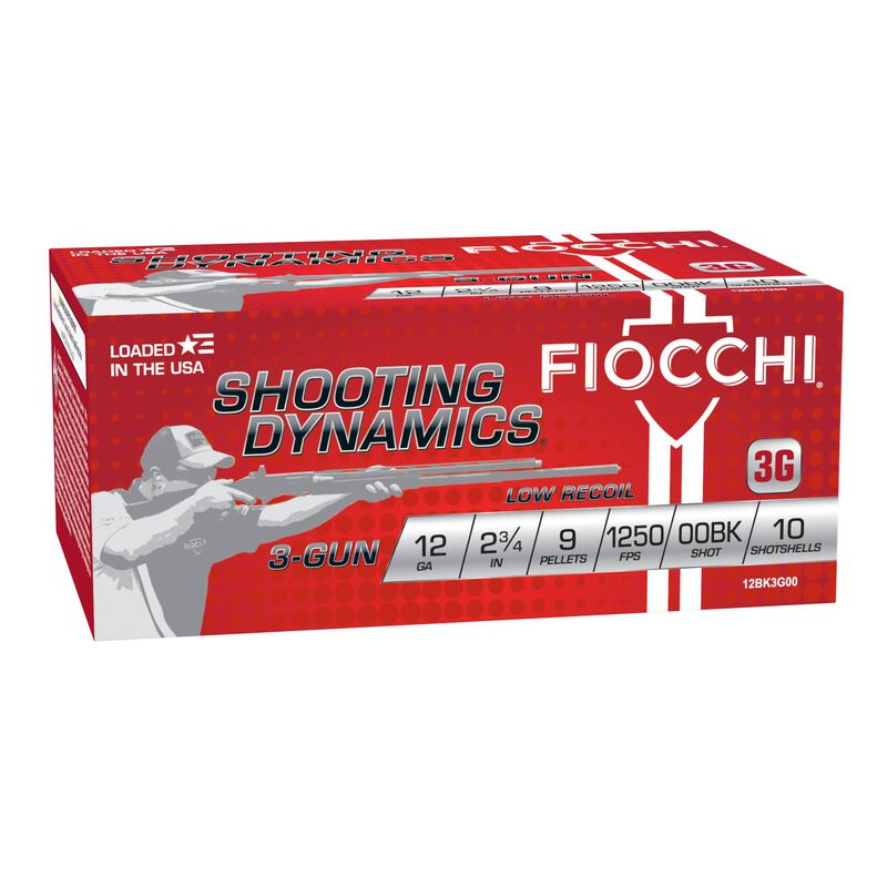 Shooting Dynamics 3-Gun Low Recoil, 12 Gauge, 00 Buck Shot, 2-3/4 in, 1250 fps