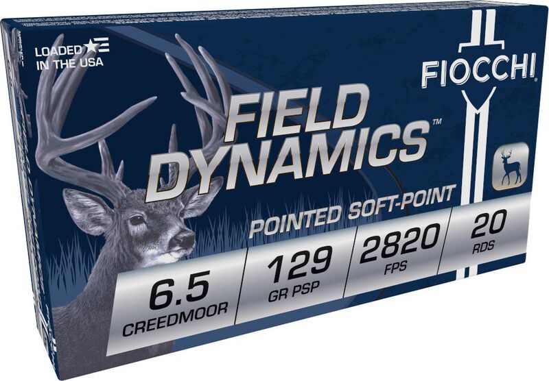 Field Dynamics Big Game, 6.5 Creedmoor, 129 Grain, Pointed Soft Point, 2820 fps