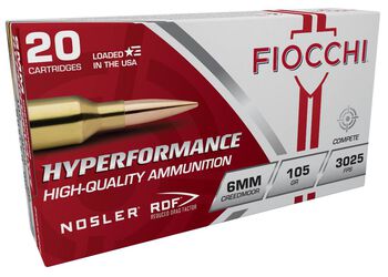 Hyperformance Match, 6mm Creedmoor, 105 Grain, Nosler&reg; RDF&trade; HP Boat-Tail, 3025 fps
