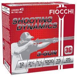 Shooting Dynamics 3-Gun, 12 Gauge, 7.5 Shot, 2-3/4 in, 1 1/8 oz, 1200 fps