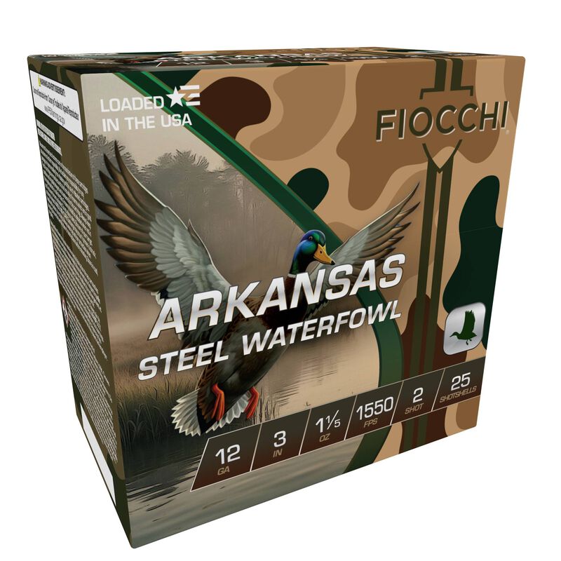 Arkansas Steel, 12 Gauge, 2 Shot, 3 in, 1 1/5 oz, 1550 fps