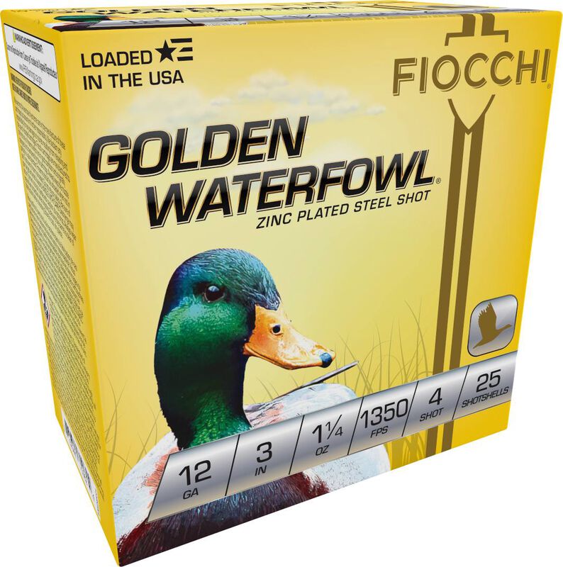Golden Waterfowl, 12 Gauge, 4 Shot, 3 in, 1 1/4 oz, 1350 fps