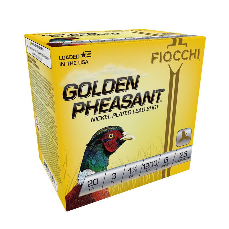 Golden Pheasant, 20 Gauge, 6 Shot, 3 in, 1 1/4 oz, 1200 fps