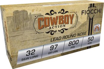 Cowboy Action, 32 S&W Long, 97 Grain, Lead Flat Point, 800 fps