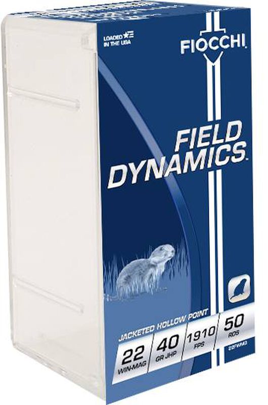 Field Dynamics Rimfire, 22 WMR, 40 Grain, Jacketed Hollow Point, 1910 fps
