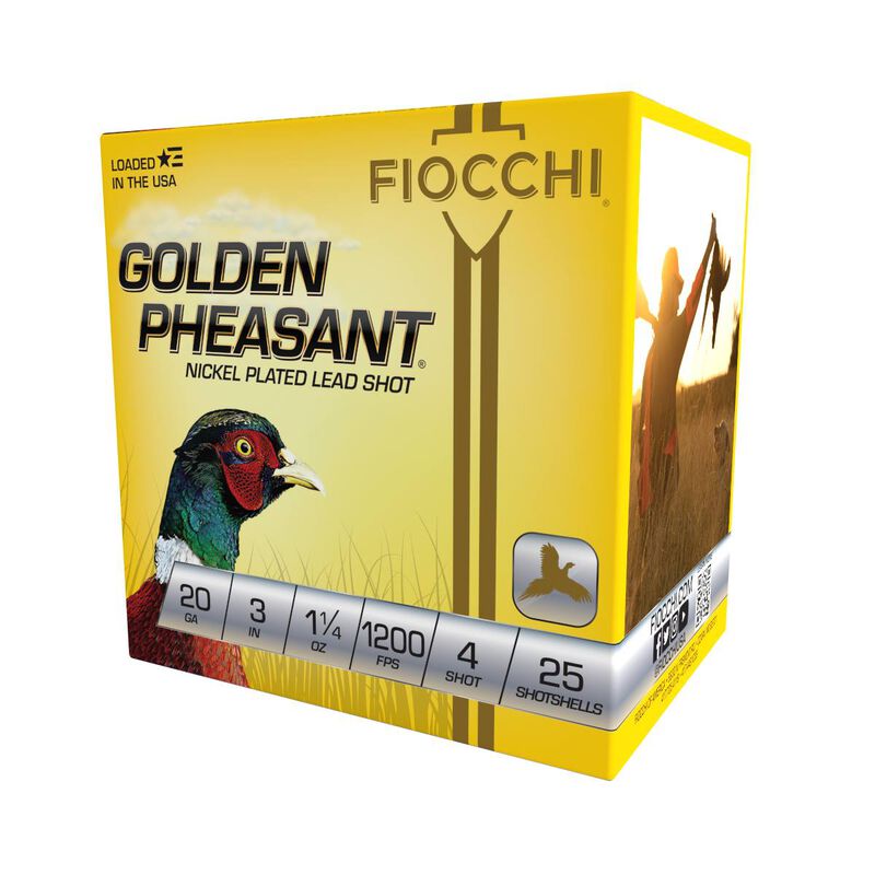 Golden Pheasant, 20 Gauge, 4 Shot, 3 in, 1 1/4 oz, 1200 fps