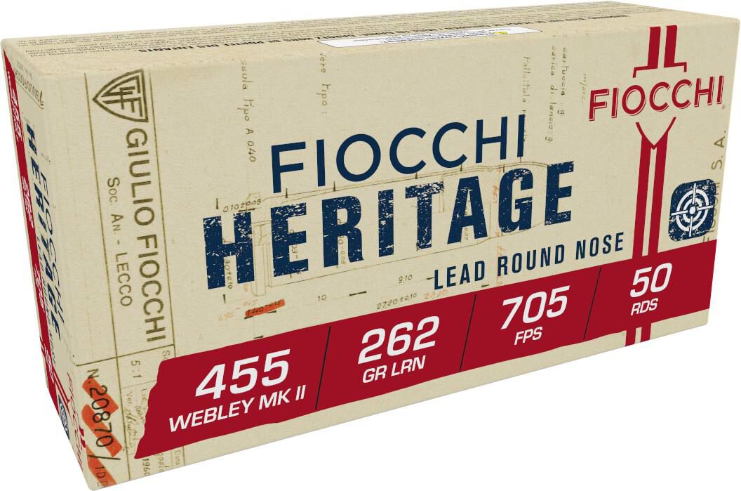 FIOCCHI 小物入れ Buy Heritage 455 Webley Ammo | 262 Grain, 850 FPS | Fiocchi Ammunition