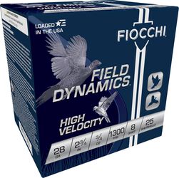 Field Dynamics High Velocity, 28 Gauge, 8 Shot, 2-3/4 in, 3/4 oz, 1300 fps