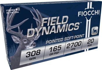 Field Dynamics Big Game, 308 Win, 165 Grain, Pointed Soft Point, 2700 fps
