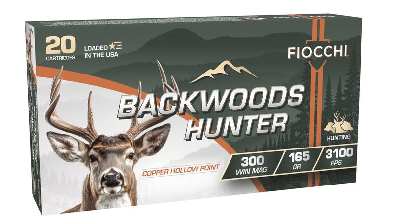 Backwoods Hunter, 300 Win Magnum, 165 Grain, Copper HP, 3100 fps