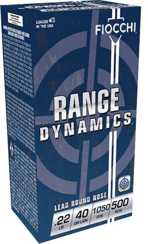 Range Dynamics Rimfire, 22 LR, 40 Grain, Lead Round Nose, 1050 fps