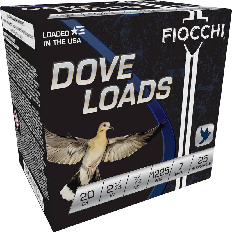 Field Dynamics Steel Dove Loads, 20 Gauge, 7 Shot, 2-3/4 in, 7/8 oz, 1225 fps