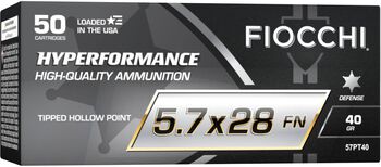 Hyperformance Defense Handgun, 5.7x28mm, 40 Grain, Polymer Tip, 1755 fps