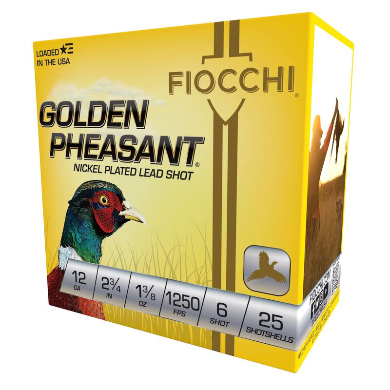 Golden Pheasant, 12 Gauge, 6 Shot, 2-3/4 in, 1 5/8 oz, 1250 fps