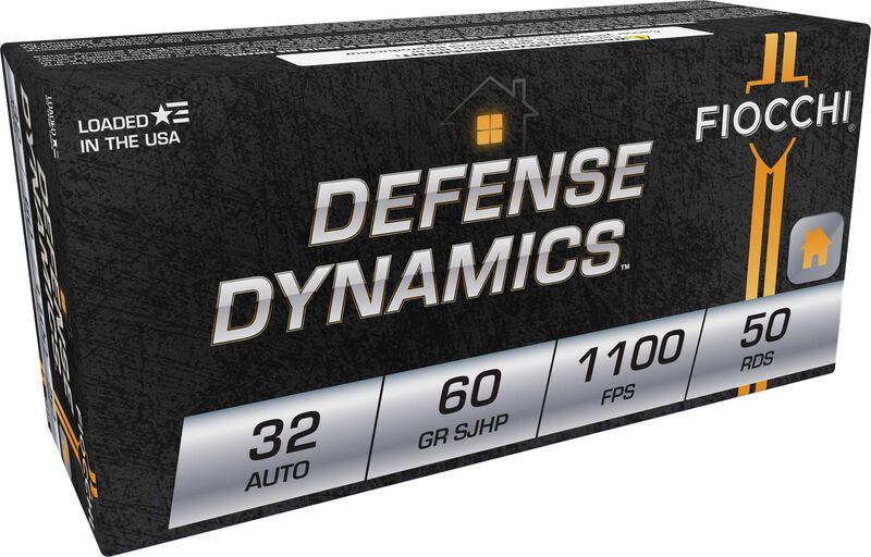 Defense Dynamics, 32 Auto, 60 Grain, Jacketed Hollow Point, 1100 fps