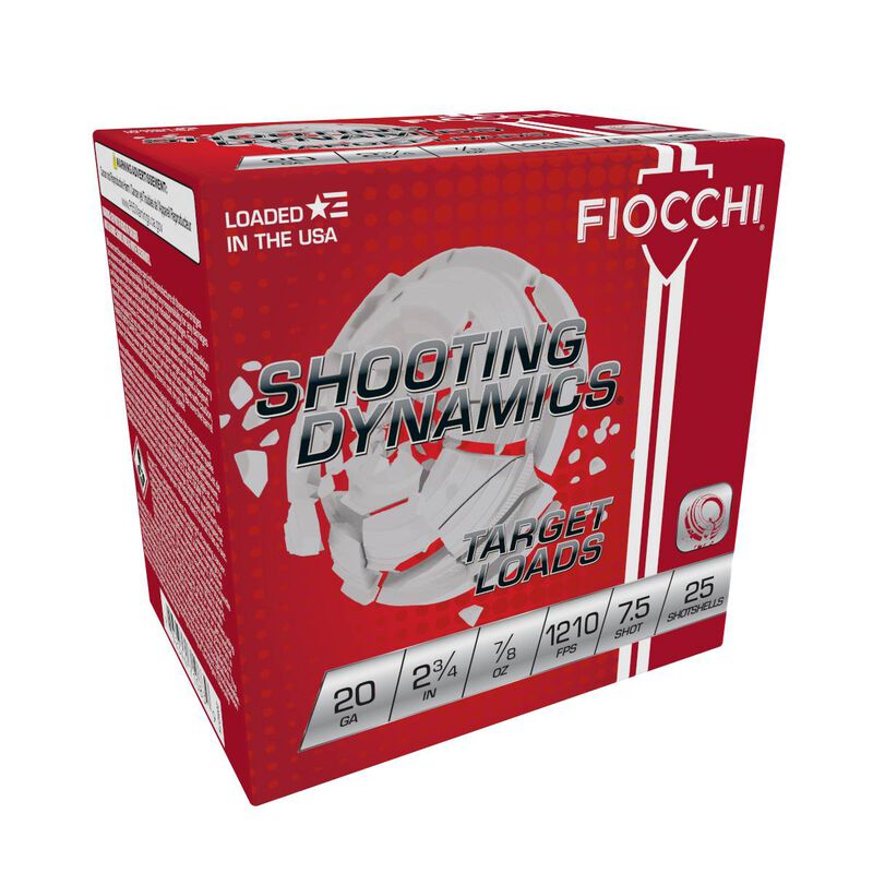 Shooting Dynamics, 20 Gauge, 7.5 Shot, 2-3/4 in, 7/8 oz, 1210 fps