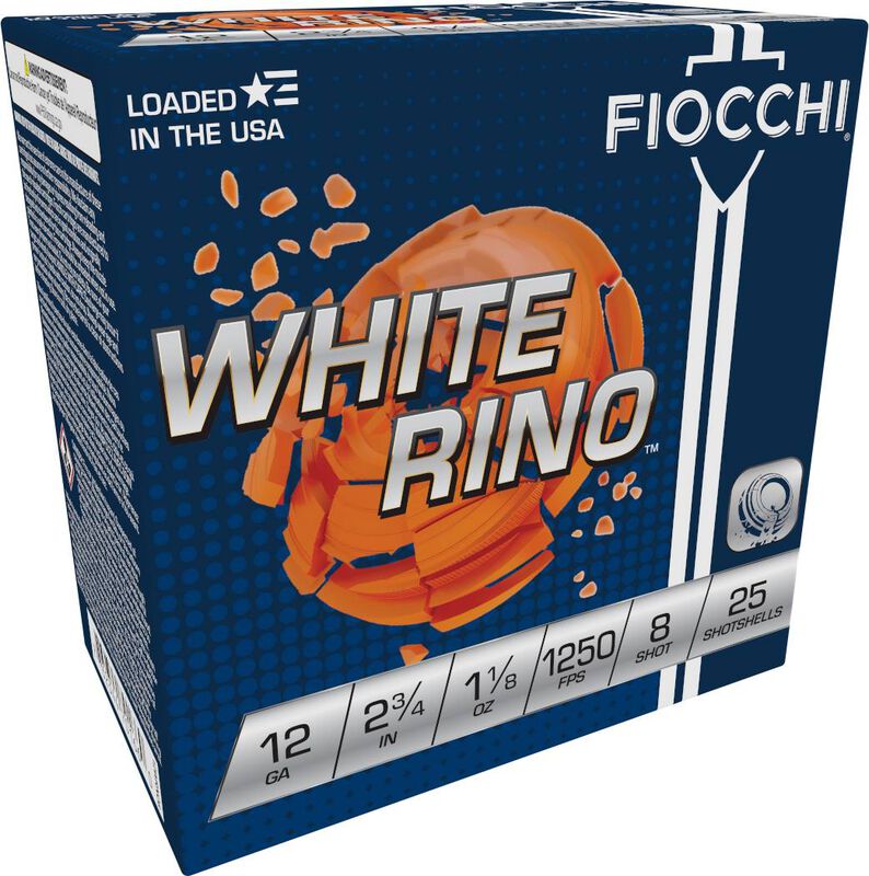 White Rino, 12 Gauge, 8 Shot, 2-3/4 in, 1 1/8 oz, 1250 fps