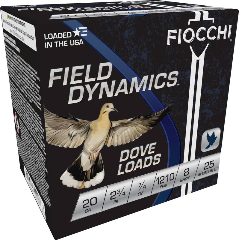 Field Dynamics Dove Loads, 20 Gauge, 8 Shot, 2-3/4 in, 7/8 oz, 1210 fps