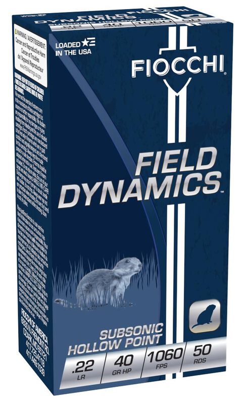 Field Dynamics Rimfire, 22 LR, 40 Grain, Hollow Point, 1060 fps